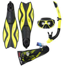 Máscara Gul Tarpon / Snorkel / Fin Set - Amarillo / Negro Máscara Gul Tarpon / Snorkel / Fin Set - Amarillo / Negro