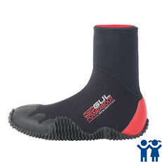 Gul Junior Botas De Potencia - Traje De Neopreno De 5Mm Botas - Negro / Rojo