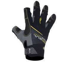 Gul Summer 3 Finger Guantes De Vela - Negro / Amarillo