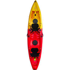 Kayak Tándem Sentado En La Parte Superior Gul Hawkers 380Cm - Rojo / Amarillo - Gk0010-B5