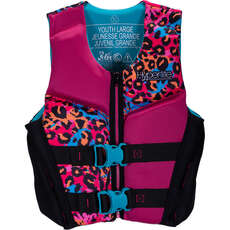 Chaleco De Wakeboard Indy Cga Hyperlite Niñas Jóvenes - Rosa Chaleco De Wakeboard Indy Cga Hyperlite Niñas Jóvenes - Rosa