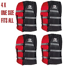 Jobe Universal Flotabilidad Ayuda / Ski Impacto Chaleco Paquete [4 Chalecos]