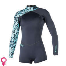 Mystic Womens Diva 3 / 2Mm Longarm Back-Zip Shorty - Gris