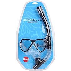 Máscara Y Snorkel Av-Pro Azul Océano - Lentes Dobles - Adulto - Negro Máscara Y Snorkel Av-Pro Azul Océano - Lentes Dobles - Adulto - Negro