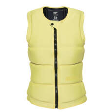 Mystic Womens Star Wake Boarding Gilet Impact Con Zip Frontale - Giallo Pastello