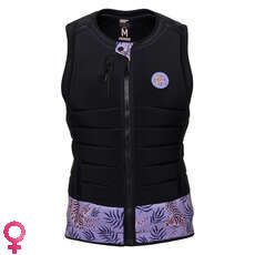 Mystic Mujeres Zodiac Wake Boarding Chaleco De Impacto Con Cremallera Frontal - Negro/púrpura Mystic Mujeres Zodiac Wake Boarding Chaleco De Impacto Con Cremallera Frontal - Negro/púrpura