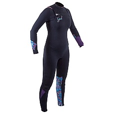 Traje De Neopreno Gul Response 5/4 Mm Con Costura Invisible Para Mujer - Negro/Tie-Dye Re1265