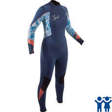 Traje De Neopreno Gul Junior Girls Response B / S 5 / 3Mm - Indigo / Paisley - Re1278-B8