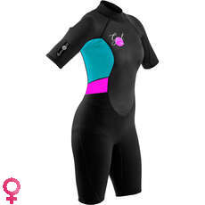Traje De Neopreno Gul Para Mujer Response 3 / 2Mm Fl Shorty - Negro / Cian - Re3318-B7
