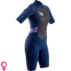 Gul Womens Response 3 / 2Mm Fl Shorty Wetsuit - Navy / Tie-Dye - Re3318-B7