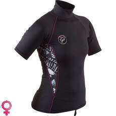 Chaleco / Protector De Manga Corta Swami Para Mujer Gul - Negro / Floral - Rg0330-B7