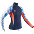 Gul Mujeres Swami Long Sleeve Rashvest - Navy / Orange - Rg0331-B7