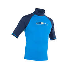 Gul Riva Manga Corta Para Hombre Rash Chaleco / Guardia - Electric Blue / Azul Marino