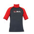 Gul Riva Manga Corta Para Hombre Rash Chaleco / Guardia - Grafito / Rojo