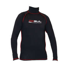 Gul Riva Manga Larga Para Hombre Rash Chaleco / Guardia - Negro