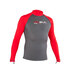 Gul Riva De Manga Larga Para Hombre Rash Chaleco / Guardia - Grafito / Rojo