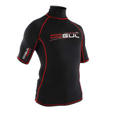 Gul Xola Manga Corta Para Hombre Rash Chaleco / Guardia - Negro