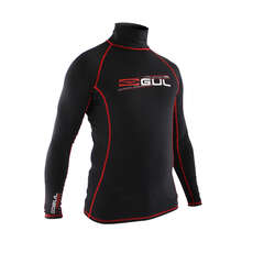 Gul Xola Manga Larga Para Hombre Rash Chaleco / Guardia - Negro