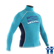 Gul Manga Larga Rash Junior Chaleco / Guardia - Cloro / Azul Marino