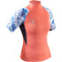 Rashvest De Manga Corta Para Niñas Gul Junior - Coral / Gris - Rg0345-B7
