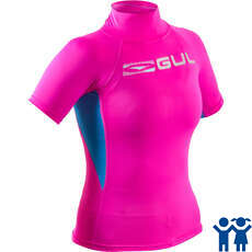 Rashvest De Manga Corta Para Niñas Gul Junior - Rosa / Azul- Rg0345-B7