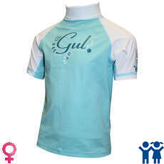 Gul Manga Corta De Junior Femenino Rash Chaleco / Guardia - Glicer / Blanco