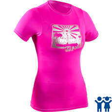 Camiseta De Manga Corta Para Niñas Gul Junior Fit Rashvest - Rosa - Rg0372-B7