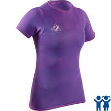 Camiseta De Manga Corta Para Niñas Gul Junior Fit Rashvest - Violeta - Rg0372-B7