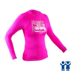 Gul Junior Girls Long Sleeve Tee Fit Rashvest - Rosa - Rg0374-B7