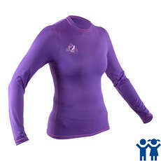 Gul Junior Girls Long Sleeve Tee Fit Rashvest - Violeta - Rg0374-B7