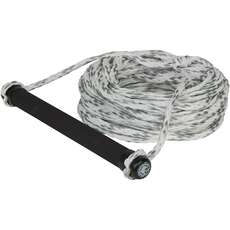 Radar Global Water Sports Mango De 12 Pulgadas Con 75 Cuerdas - Plata Blanco