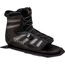 Bota Delantera De Aluminio Con Placa Radar Vector Boa - Negro/carbón/blanco
