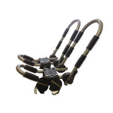 Ruk Hawk Heavy Duty Pliant J Bars Kayak Toit Carriers Paire Comprend Sangles