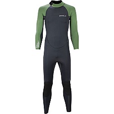 Traje De Neopreno Completo Sola H2O 4/3 Mm Con Cremallera Trasera - Verde Oliva A1707