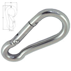 Mosquetones / Mosquetones De Acero Inoxidable A4 Proboat - Sin Ojo