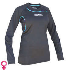 Gul Womens Código Cero Manga Larga T Shirt - Negro