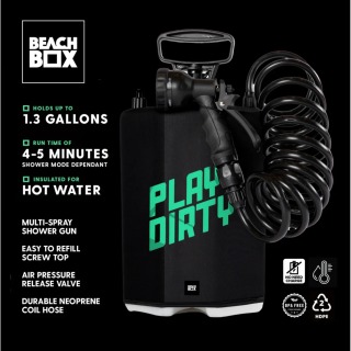 Tanque De Ducha The Beachbox - Juega Sucio | Negro