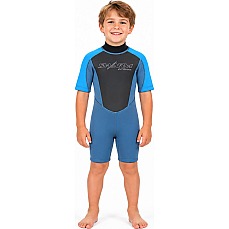 Traje De Neopreno Corto Typhoon Swarm3 Infants 3 / 2Mm - Azul Acero / Azul 250996