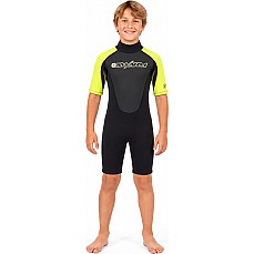 Traje De Neopreno Tifón Swarm Boys 3Mm Shorty - Amarillo Llama - 471251
