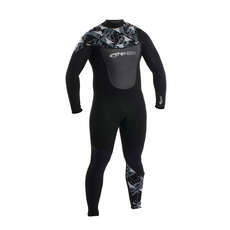 Traje De Neopreno Con Cremallera Frontal Typhoon Vortex Gbs 5/4 / 3Mm - Negro / Plateado - 250643 Traje De Neopreno Con Cremallera Frontal Typhoon Vortex Gbs 5/4 / 3Mm - Negro / Plateado - 250643