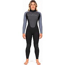 Traje De Neopreno Typhoon Swarm3 3 / 2Mm Backzip Para Mujer - Negro / Grafito 250984 Traje De Neopreno Typhoon Swarm3 3 / 2Mm Backzip Para Mujer - Negro / Grafito 250984