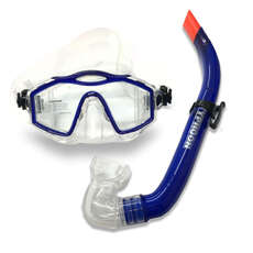 Typhoon Tm1 Silicon Scuba Dive / Snorkelling Conjunto De Máscara Y Snorkel - Azul