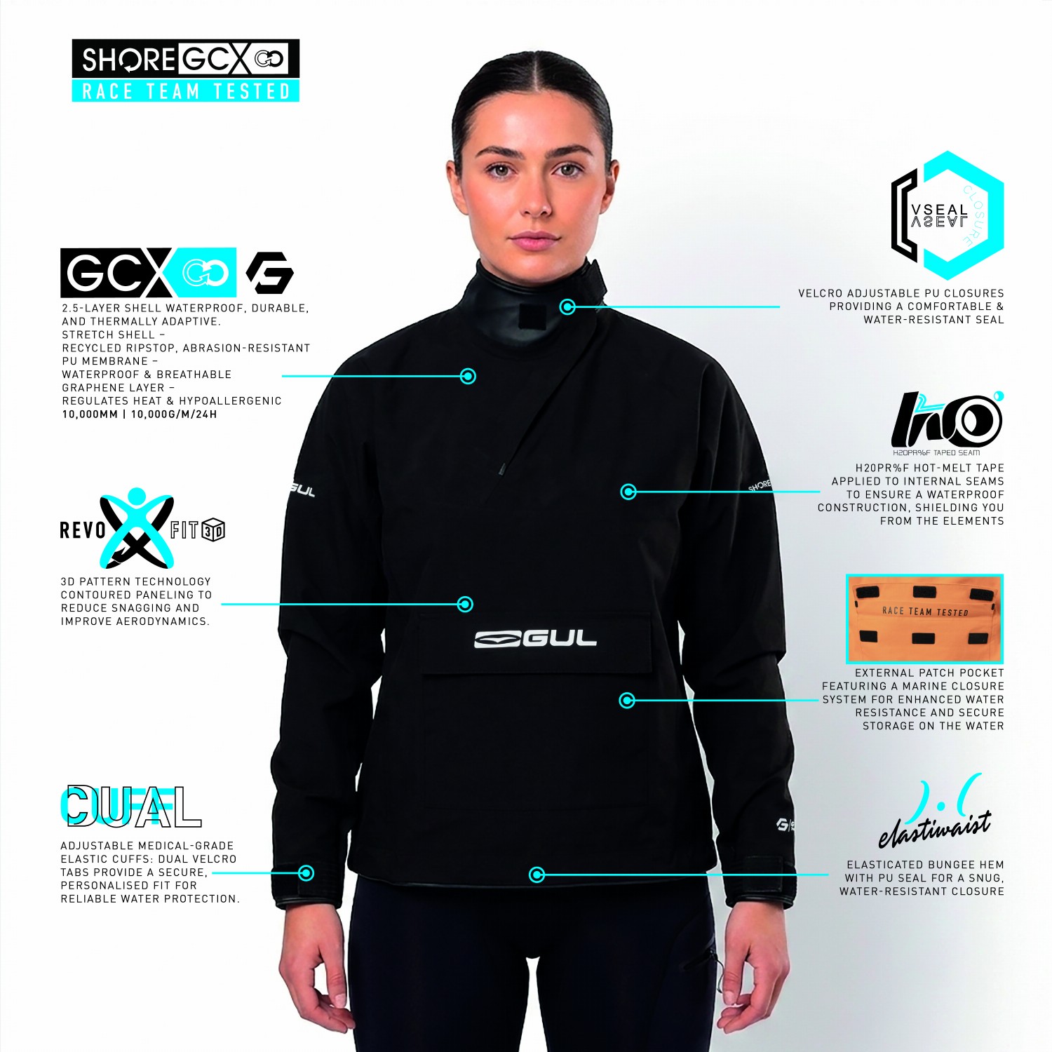 Top Con Cinta De Grafeno Gul Shore Recore 2026 - Negro St0030
