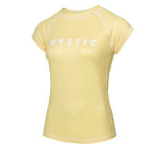 Mystic Womens Star Rashvest À Manches Courtes - Jaune Pastel 220296