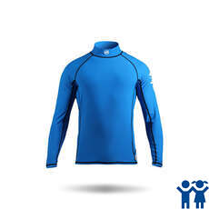 Zhik Niños De Manga Larga Spandex Rash Chaleco / Guardia - Cyan Zhik Niños De Manga Larga Spandex Rash Chaleco / Guardia - Cyan