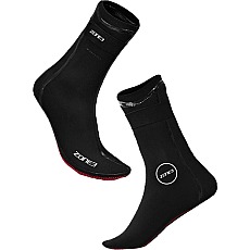 Calcetines De Natación De Neopreno Zone3 Heat Tech - Negro / Rojo