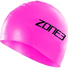 Gorro De Natación De Silicona Zone3 - Rosa De Alta Visibilidad