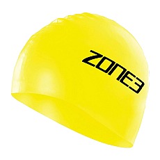 Gorro De Natación De Silicona Zone3 - Amarillo De Alta Visibilidad