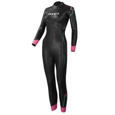 Traje De Neopreno De Natación Zone3 Agile Triathlon Para Mujer - Azul / Fucsia