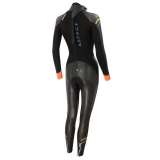 Traje De Neopreno De Natación Zone3 Aspect Breaststroke Para Mujer - Azul / Naranja